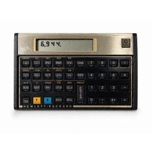 Vintage HP 12C Financial Calculator Hewlett Packard Gold Tested Working